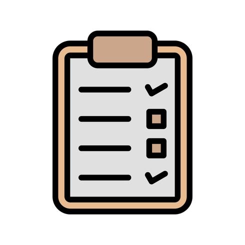 Vector checklist pictogram