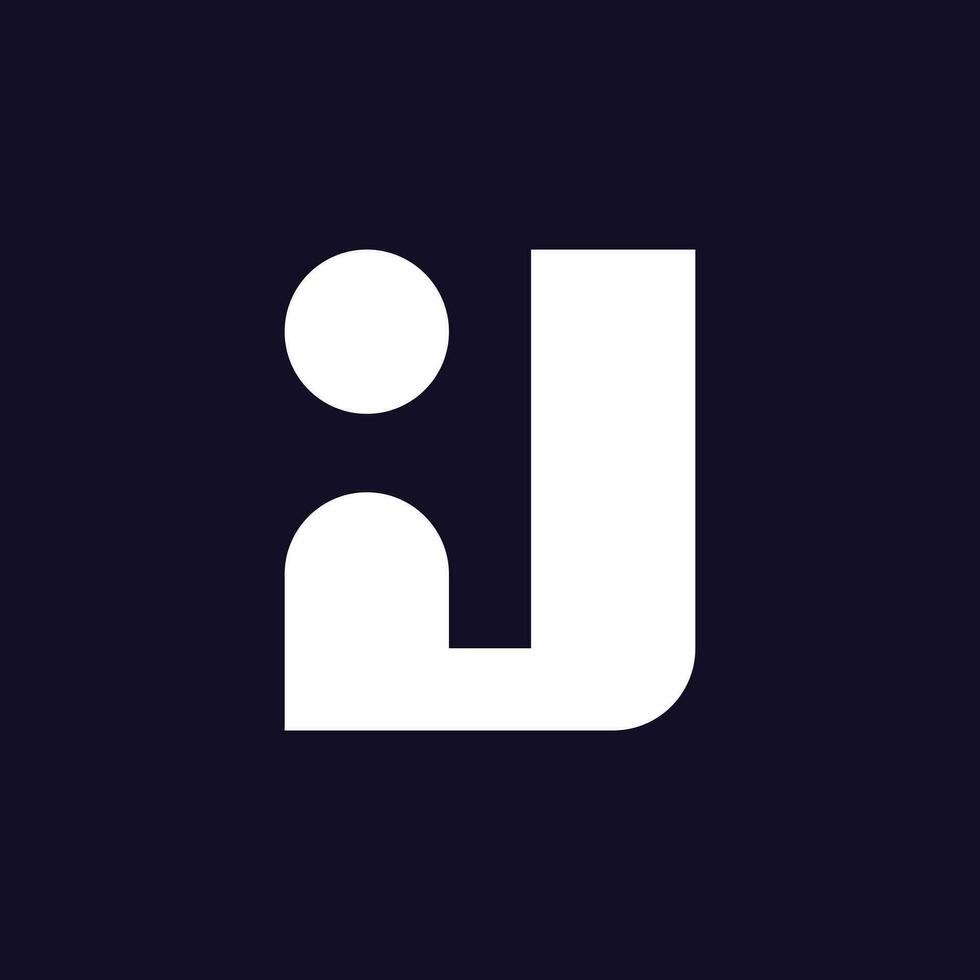 vector brief j logo helling kleurrijk ontwerp illustratie