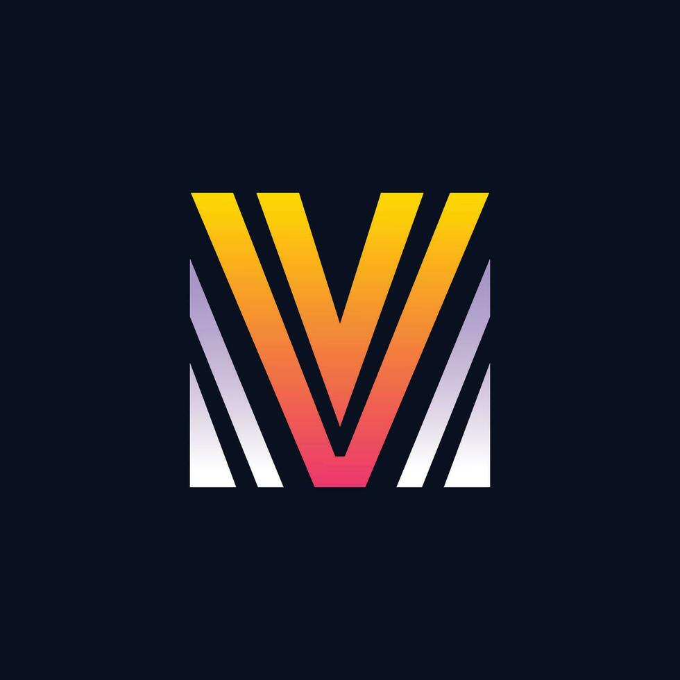abstract brief m logo vector
