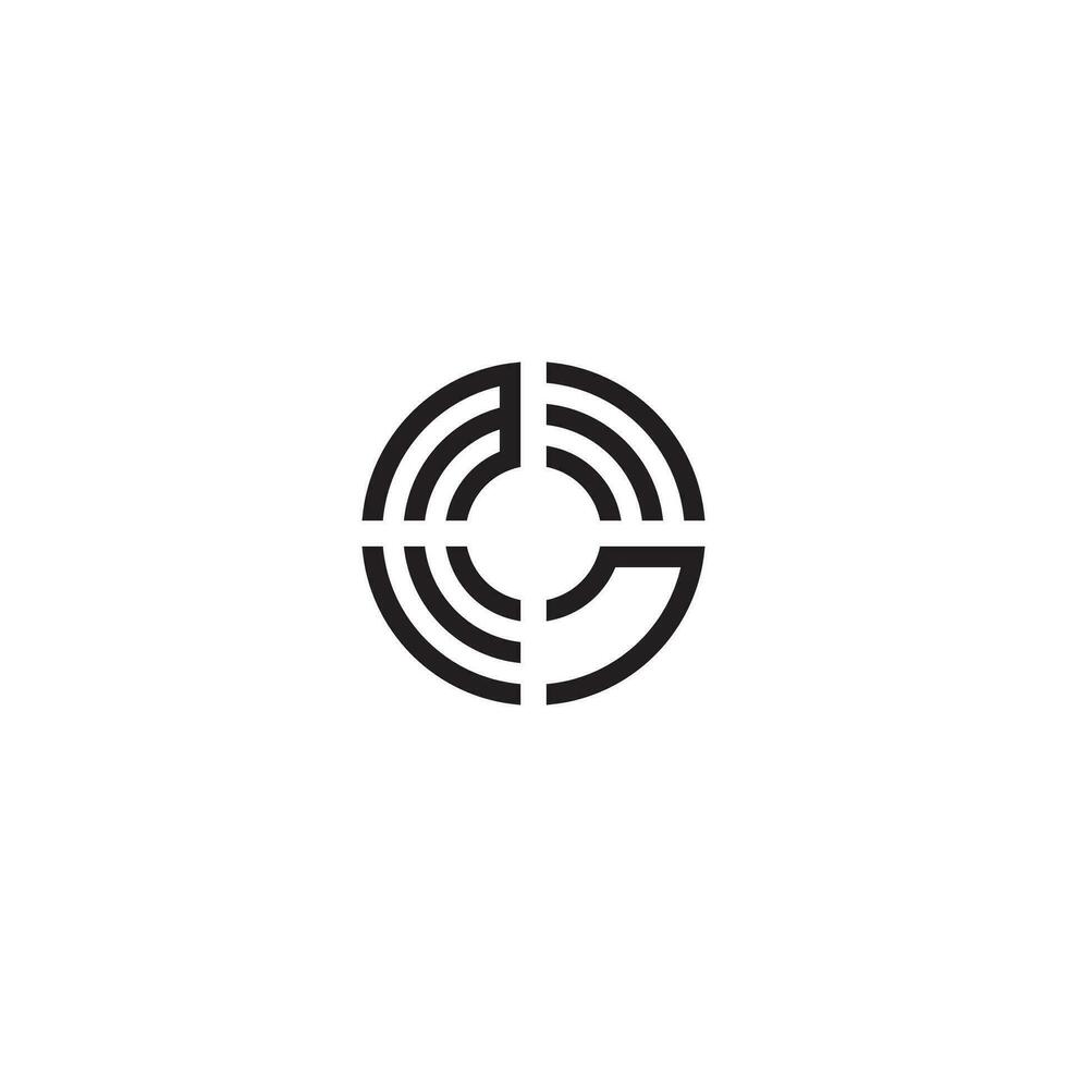 nm cirkel lijn logo eerste concept met hoog kwaliteit logo ontwerp vector