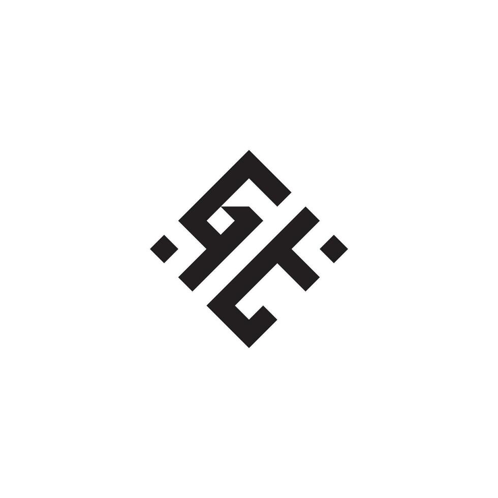 tg meetkundig logo eerste concept met hoog kwaliteit logo ontwerp vector
