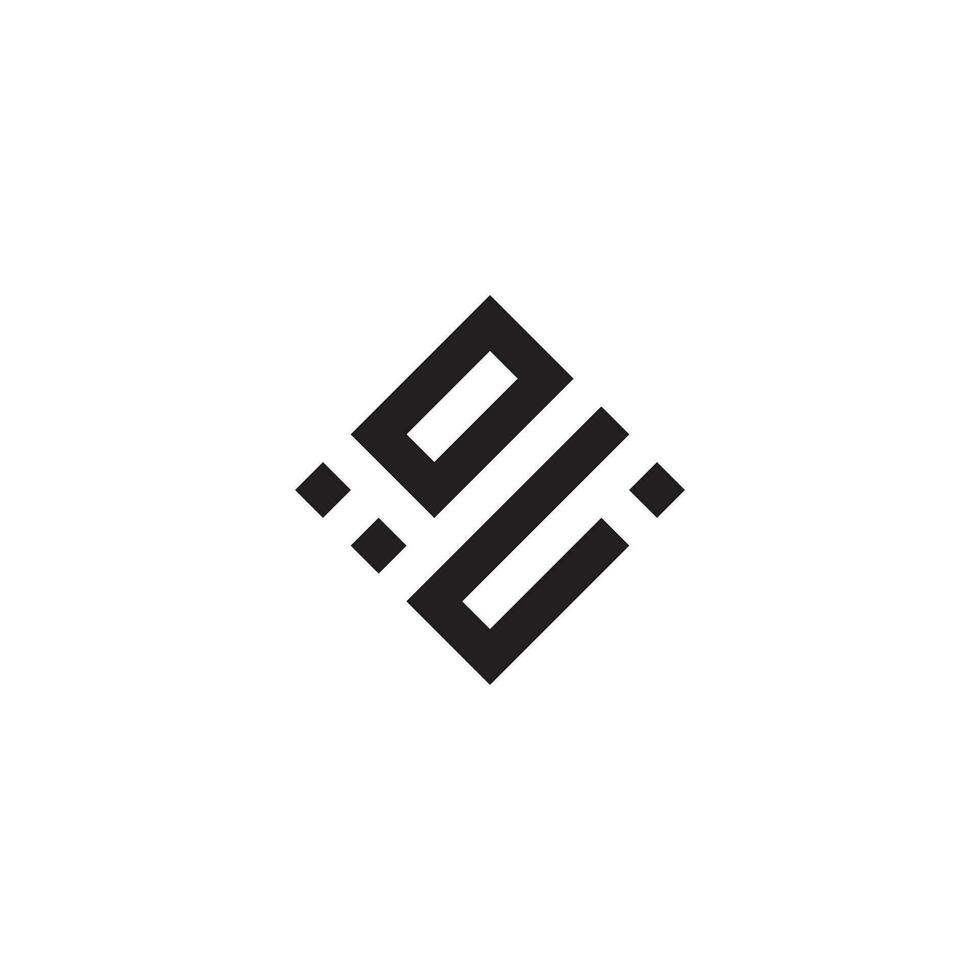 uo meetkundig logo eerste concept met hoog kwaliteit logo ontwerp vector