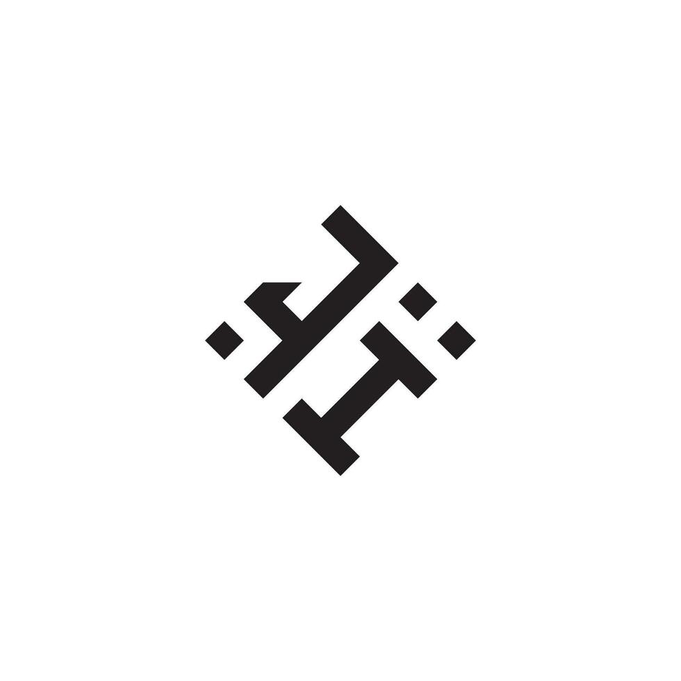 ij meetkundig logo eerste concept met hoog kwaliteit logo ontwerp vector