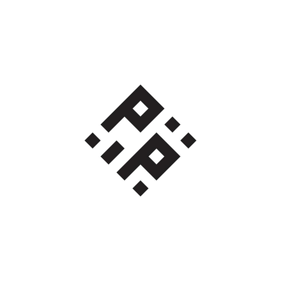 pp meetkundig logo eerste concept met hoog kwaliteit logo ontwerp vector