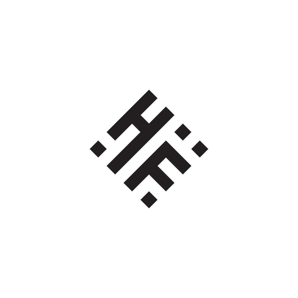 fh meetkundig logo eerste concept met hoog kwaliteit logo ontwerp vector