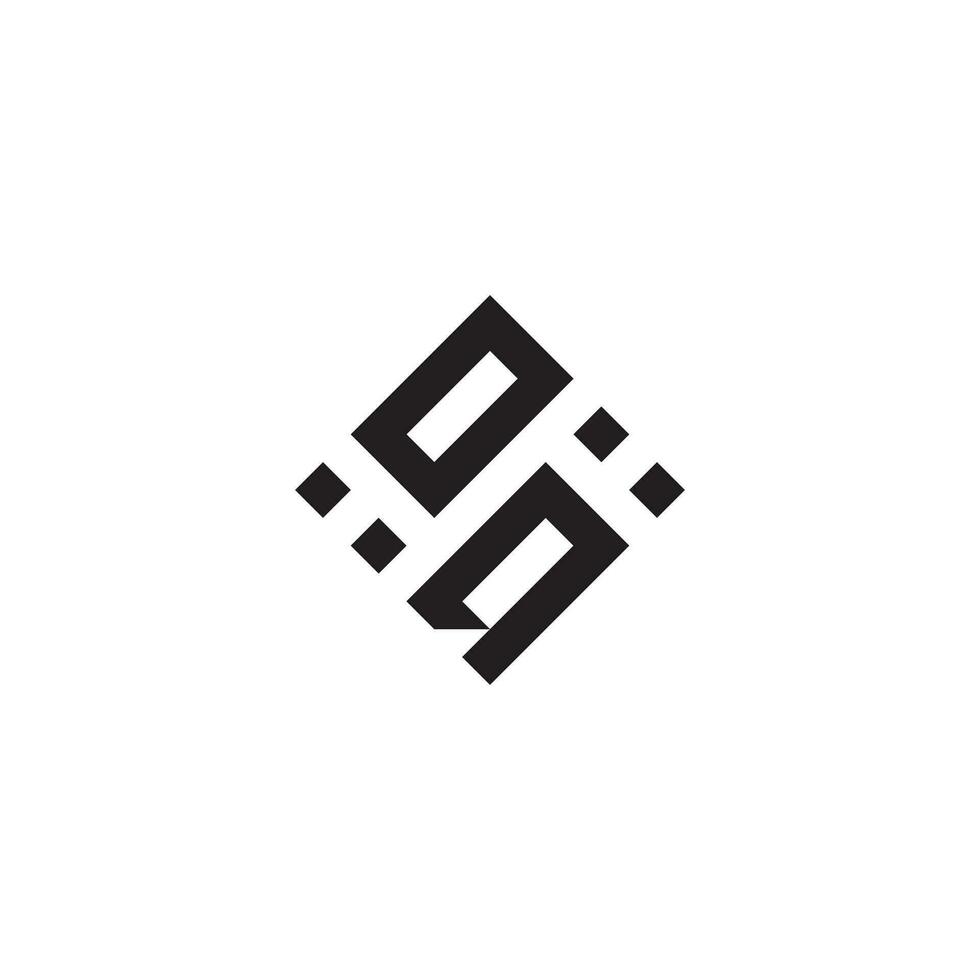 qo meetkundig logo eerste concept met hoog kwaliteit logo ontwerp vector