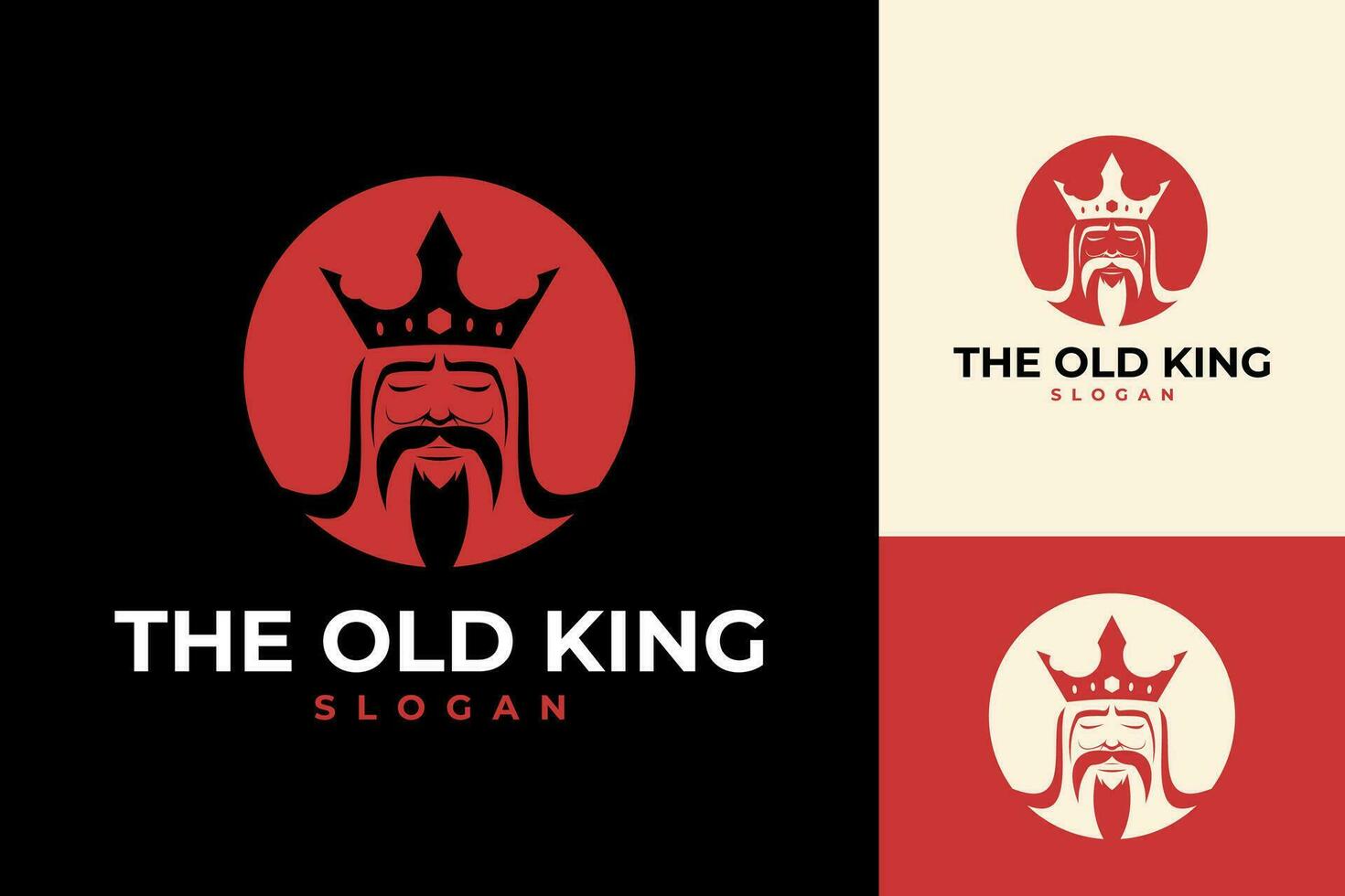 oud koning Koninklijk kroon vector logo ontwerp