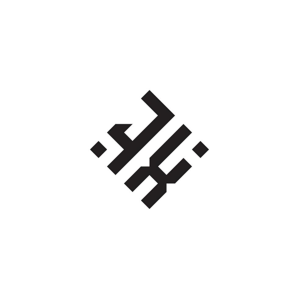 xj meetkundig logo eerste concept met hoog kwaliteit logo ontwerp vector