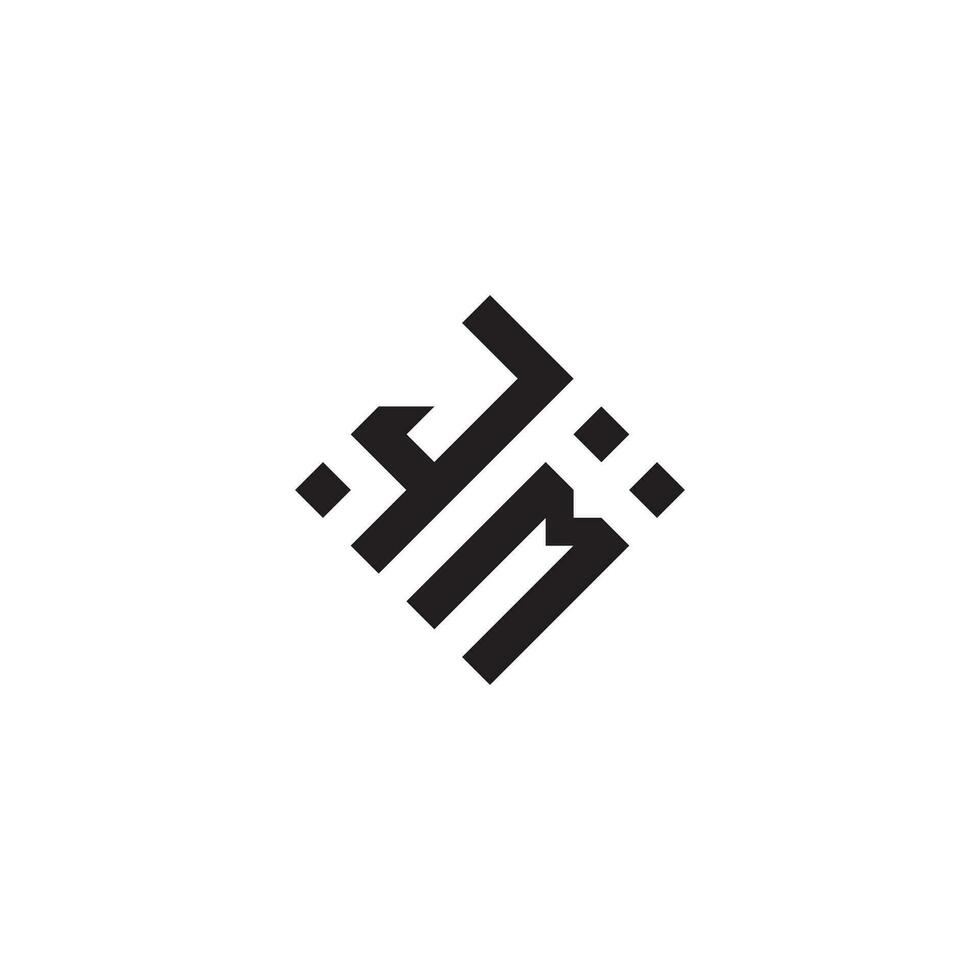 mj meetkundig logo eerste concept met hoog kwaliteit logo ontwerp vector