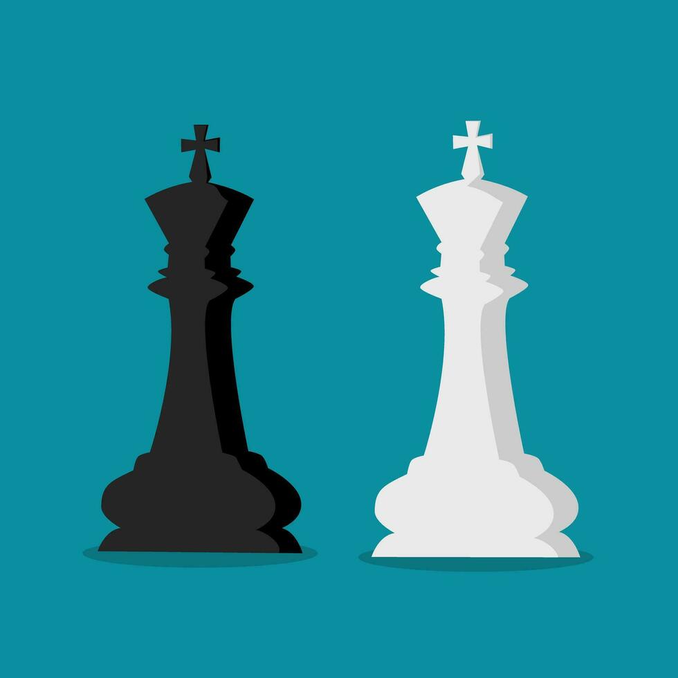 schaak stukken wit en zwart koning. bedrijf strategie ideeën. vector. vector