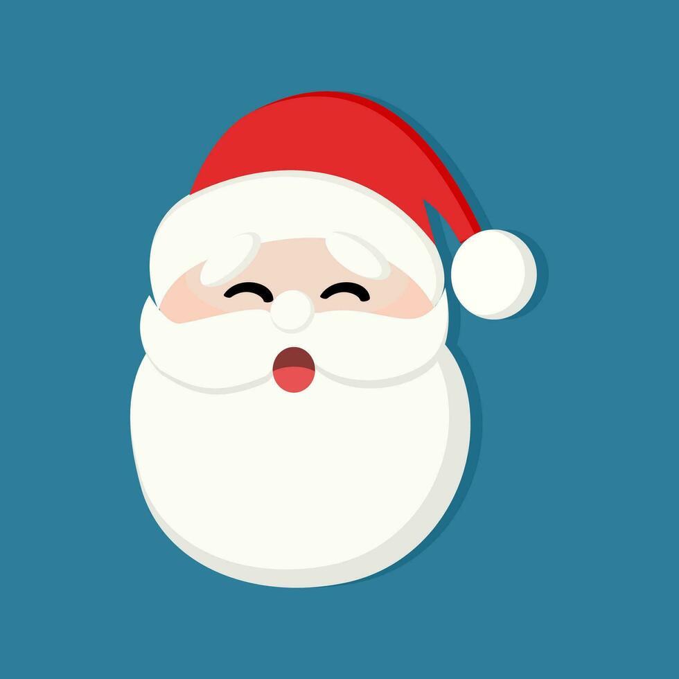 de kerstman claus hoofd. vrolijk kerstmis. ontwerp vector illustratie