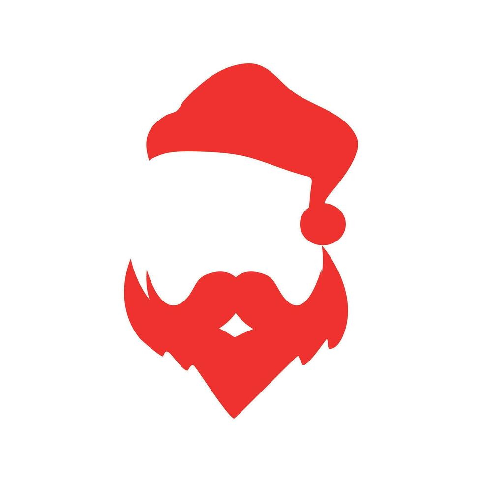 de kerstman claus hoed en baard. Kerstmis groet kaarten. vector illustratie eps