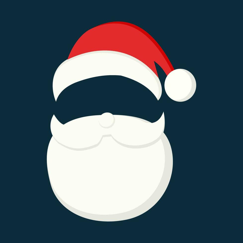 de kerstman claus hoed en baard. Kerstmis groet kaarten. vector illustratie eps