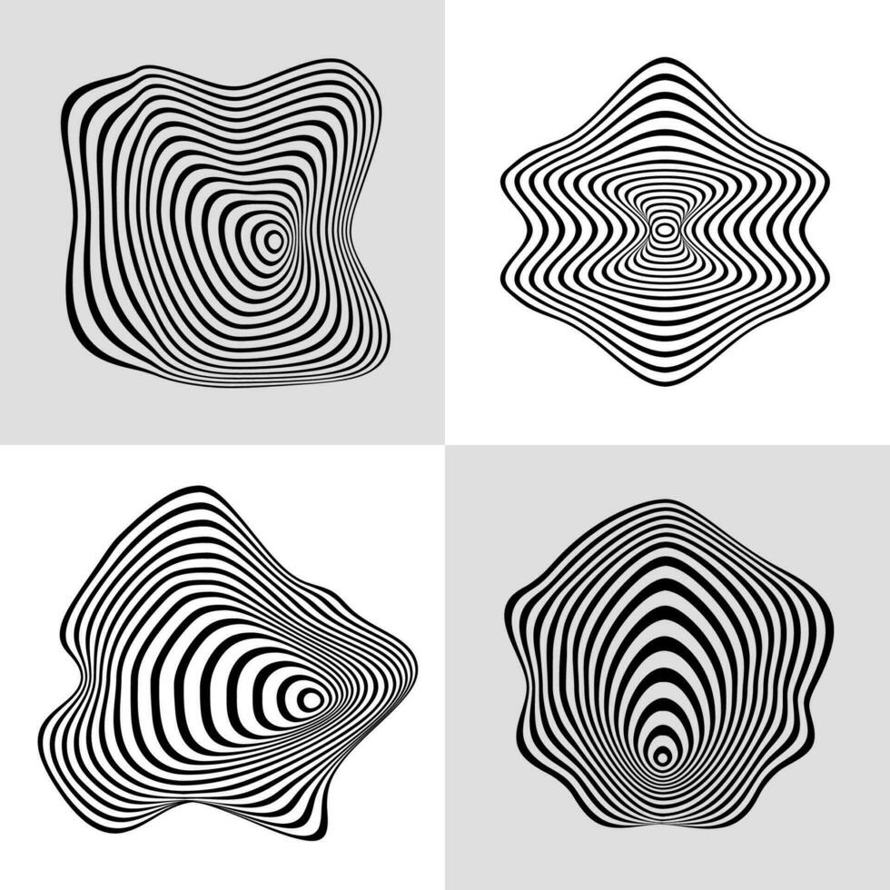 vector illustratie van modern golvend vloeibaar maken naadloos patroon van abstract vloeistof lijnen in de stijl van behang Hoes sjabloon.