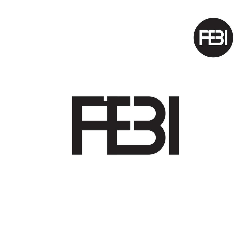 brief fbi monogram logo ontwerp vector