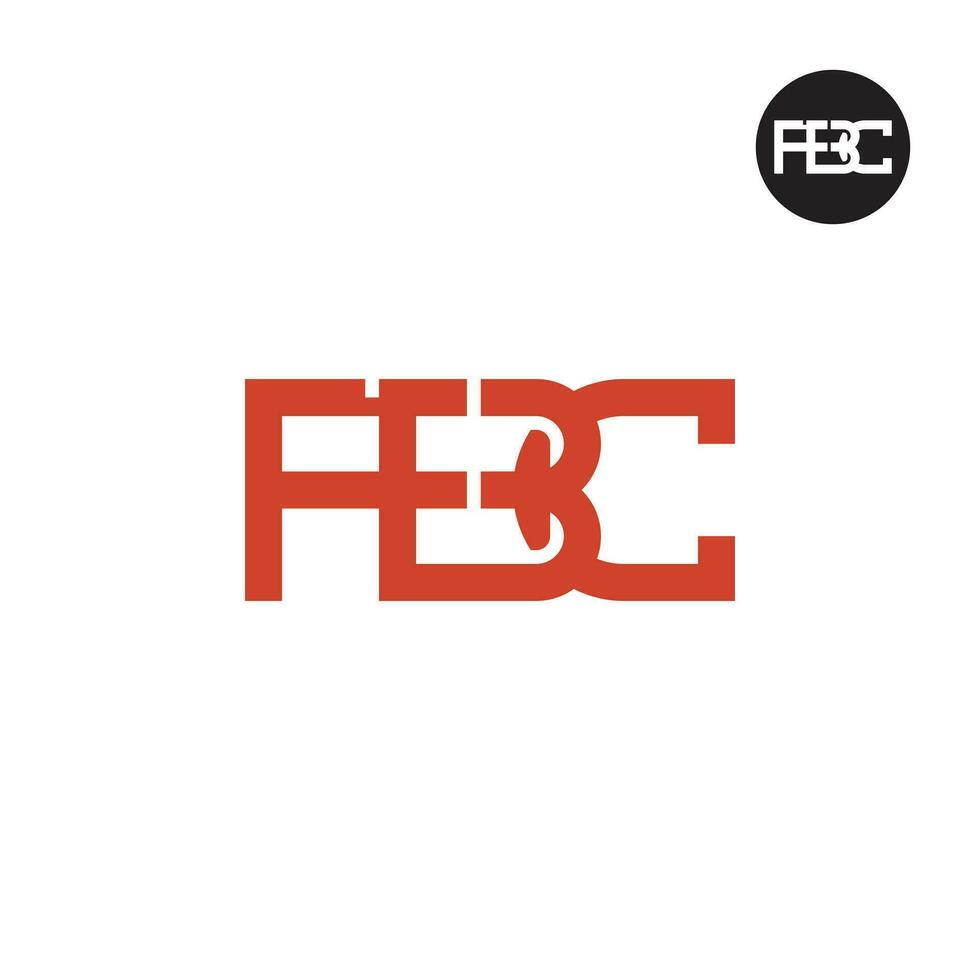 brief fbc monogram logo ontwerp vector