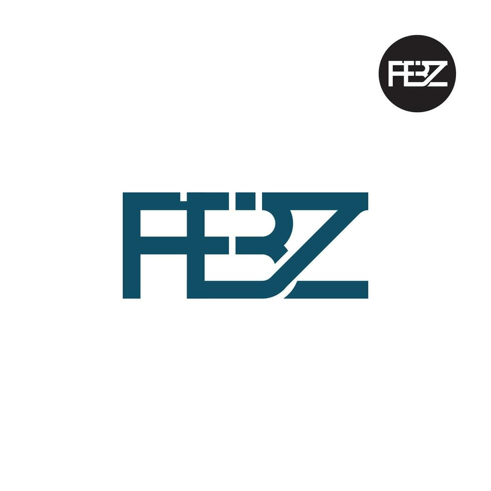 brief fbz monogram logo ontwerp vector