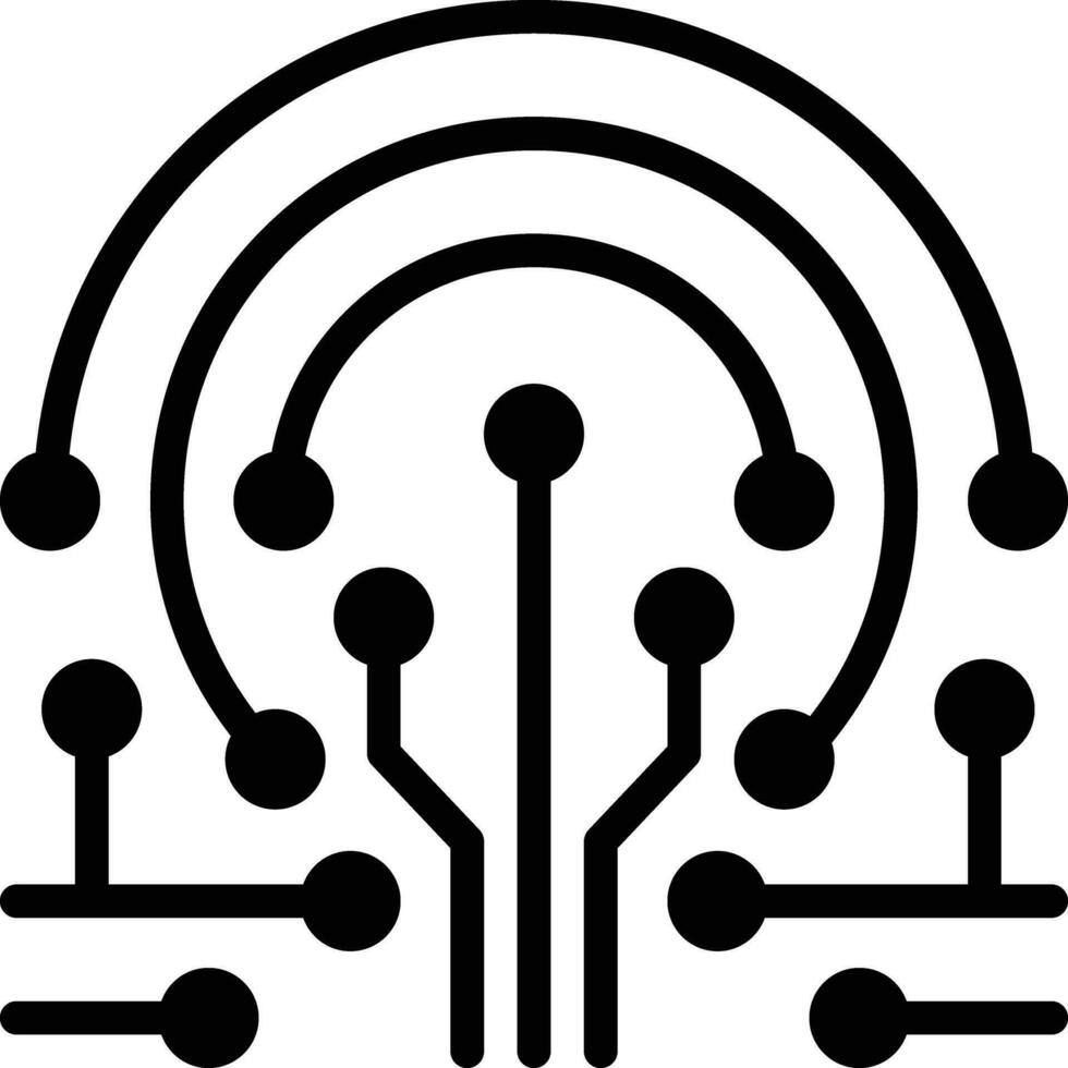 solide icoon voor stroomkring vector