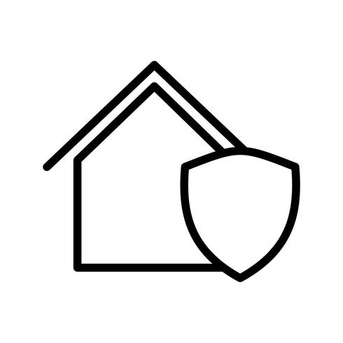 Beschermd huis Vector Icon