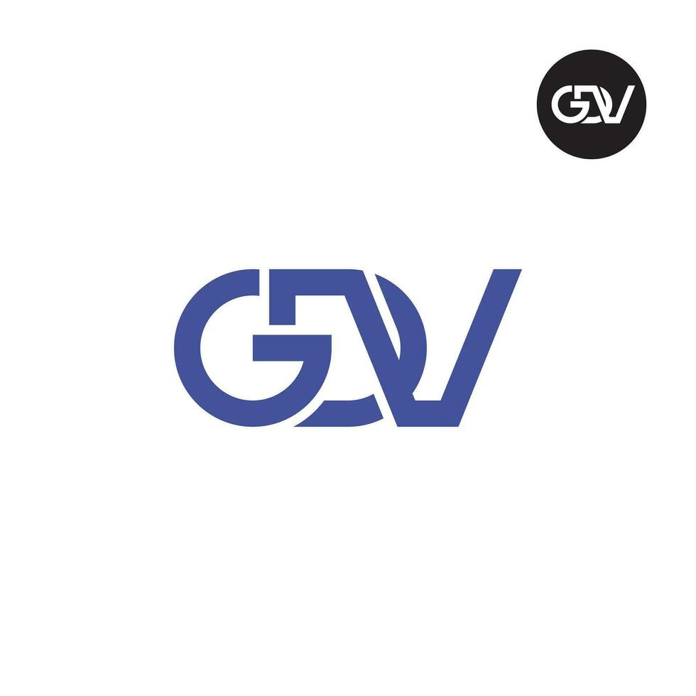 brief gdv monogram logo ontwerp vector