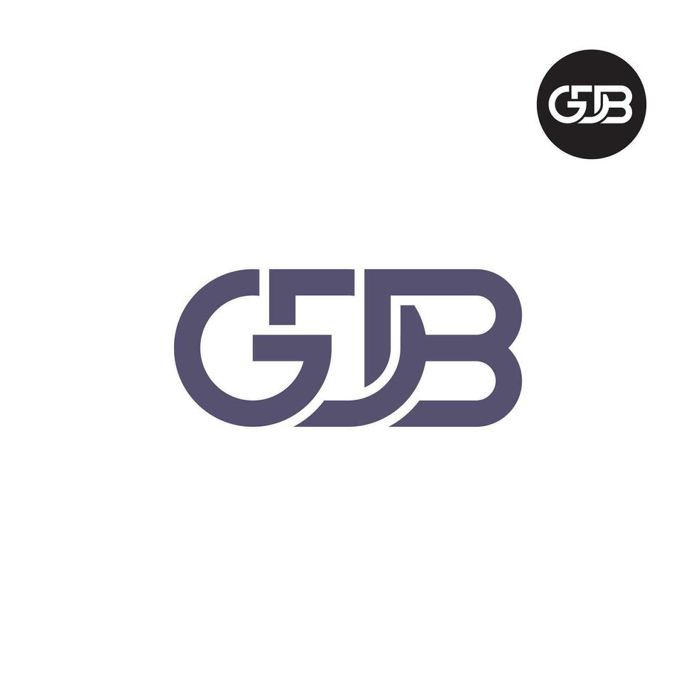 brief gdb monogram logo ontwerp vector