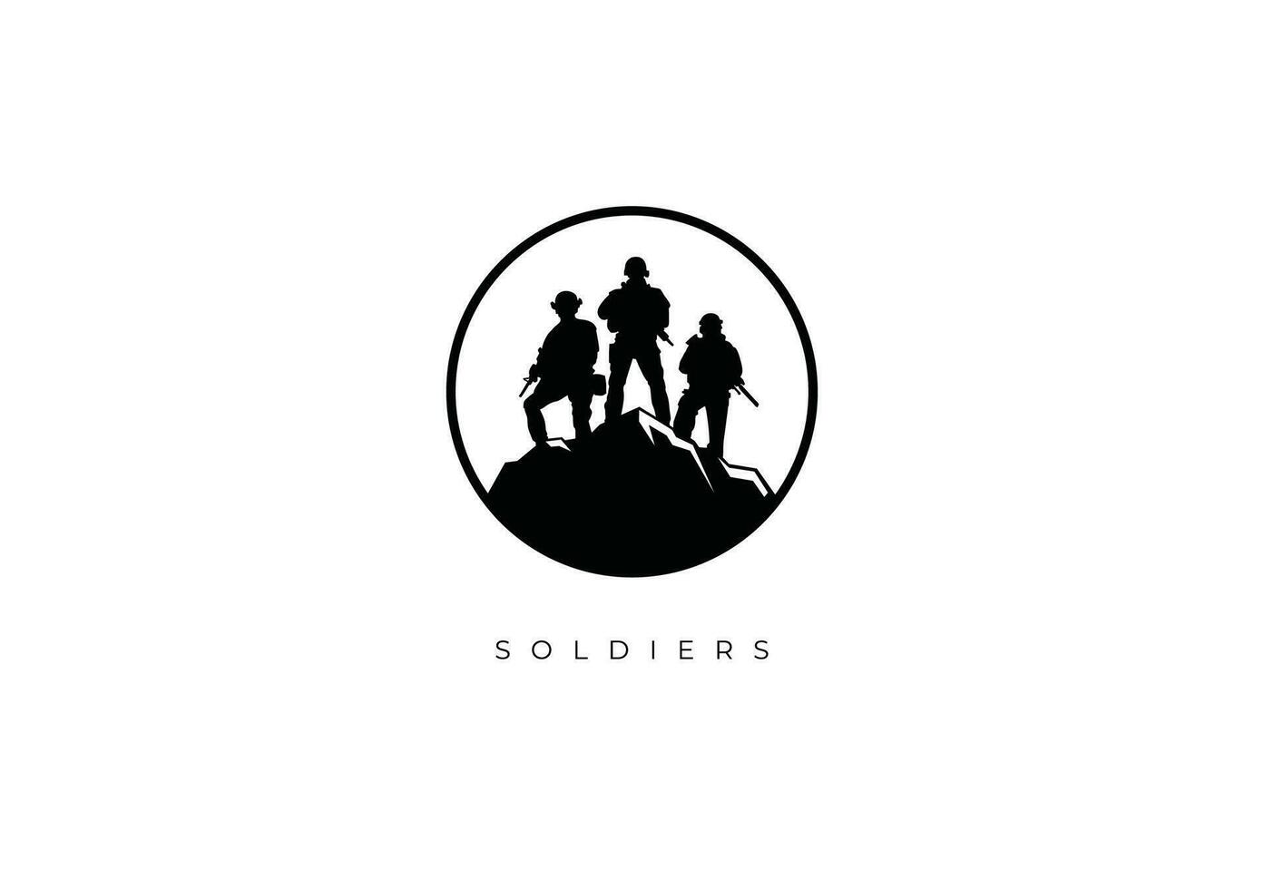 soldaten silhouet logo vector