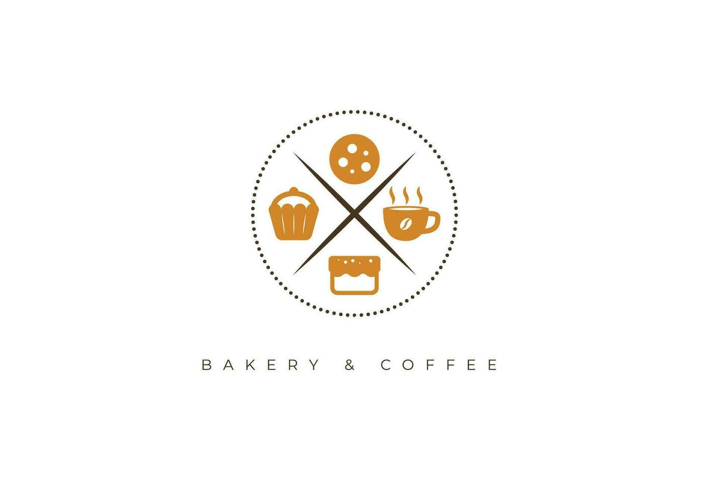 bakkerij en koffie logo vector