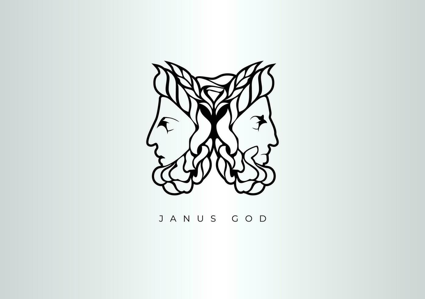 Janus god logo vector