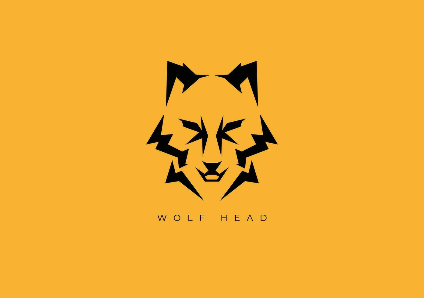 wolf hoofd logo vector