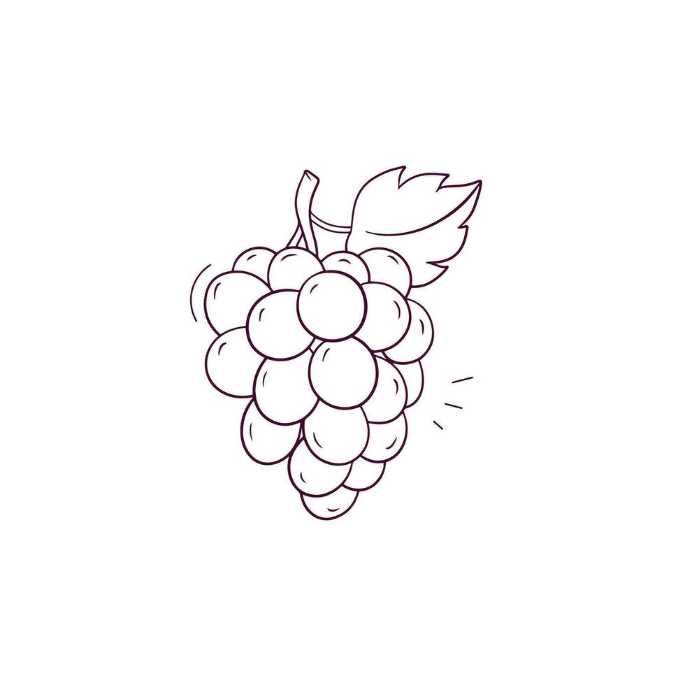hand- getrokken illustratie van druiven icoon. tekening vector schetsen illustratie
