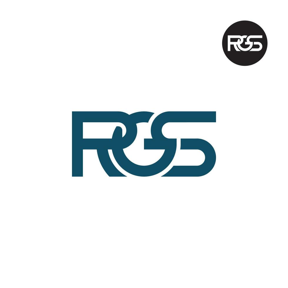 brief rgs monogram logo ontwerp vector