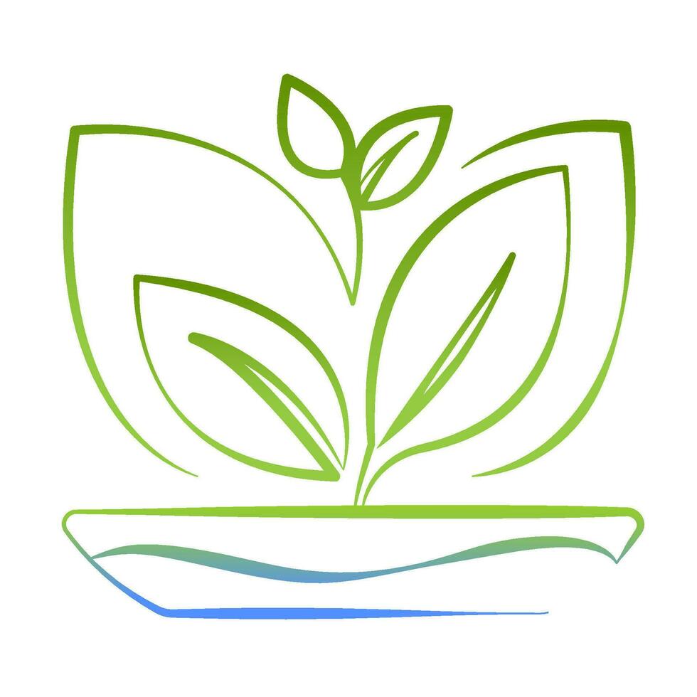 hydrocultuur aeroponic logo sjabloon, Gezondheid voedsel icoon, biologisch groente tuin. milieuvriendelijk groeien. vector illustratie