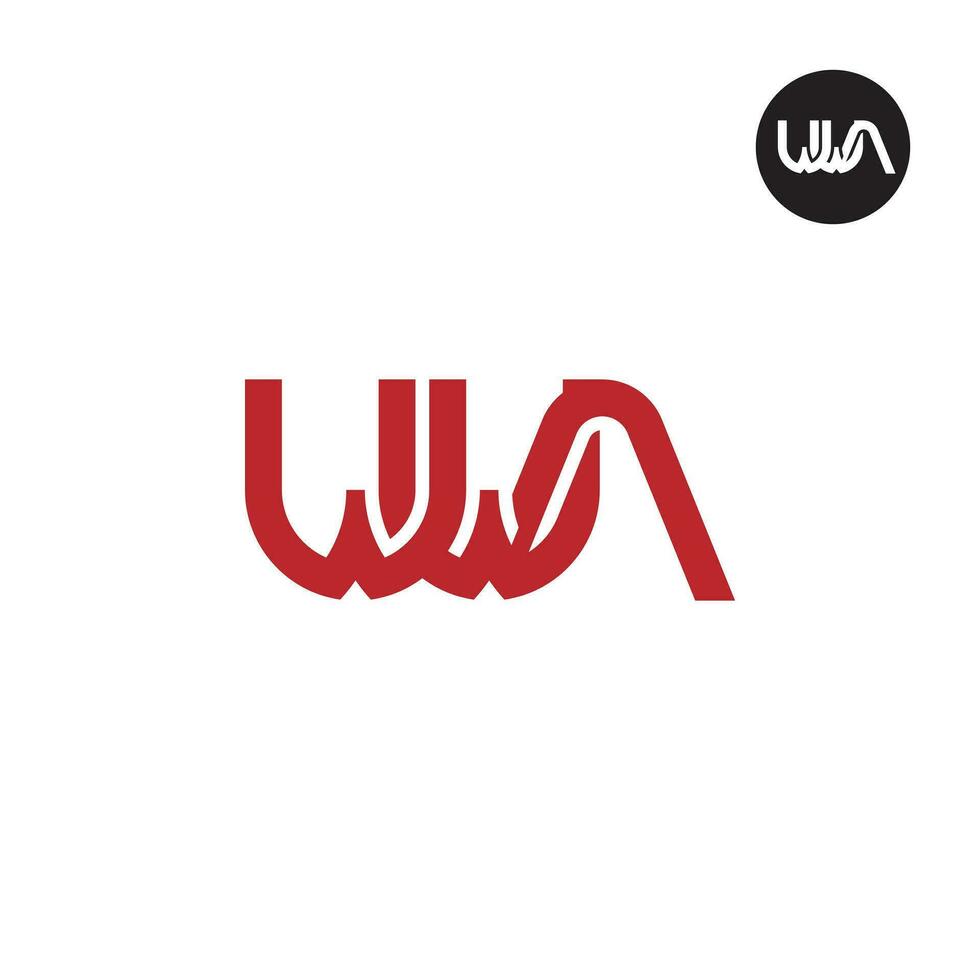 brief wwa monogram logo ontwerp vector