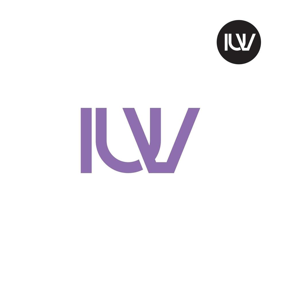 brief iuv monogram logo ontwerp vector