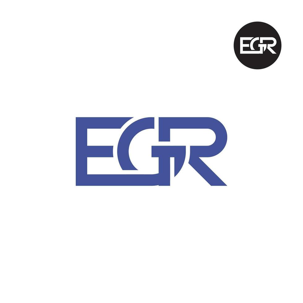 brief egr monogram logo ontwerp vector