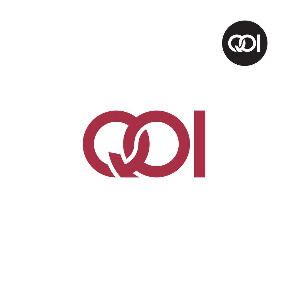 brief qoi monogram logo ontwerp vector