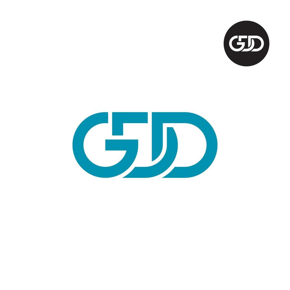 brief gdd monogram logo ontwerp vector