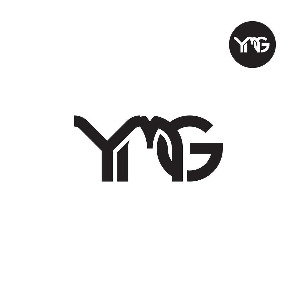 brief ymg monogram logo ontwerp vector