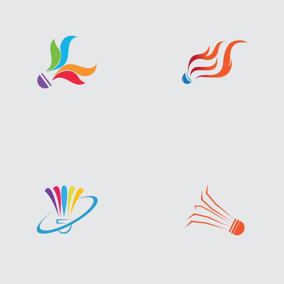 professioneel badminton-logo vector