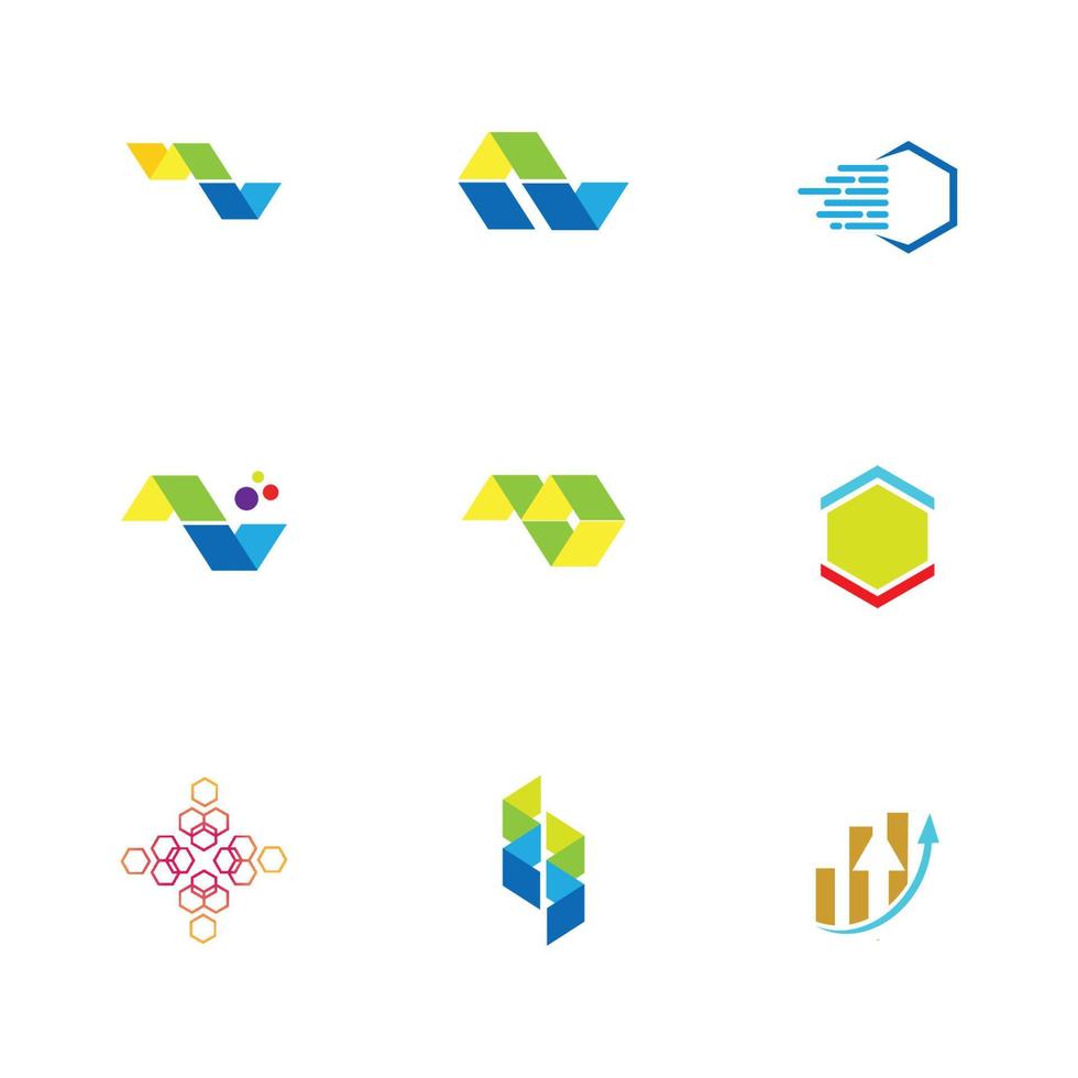 modern logo conceptontwerp voor fintech en digitale financiële technologieën vector