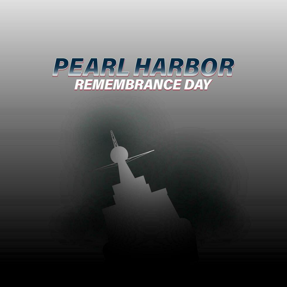 Pearl Harbor herdenkingsdag achtergrondontwerp. vector