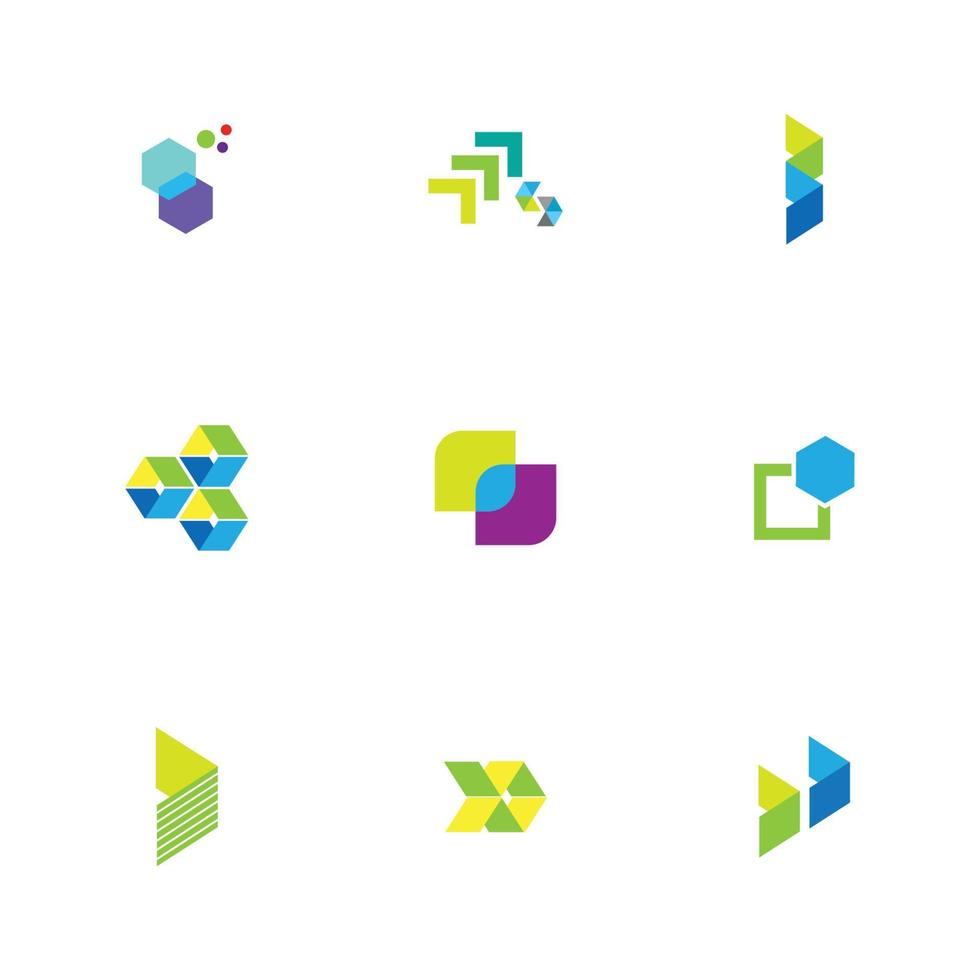 modern logo conceptontwerp voor fintech en digitale financiële technologieën vector