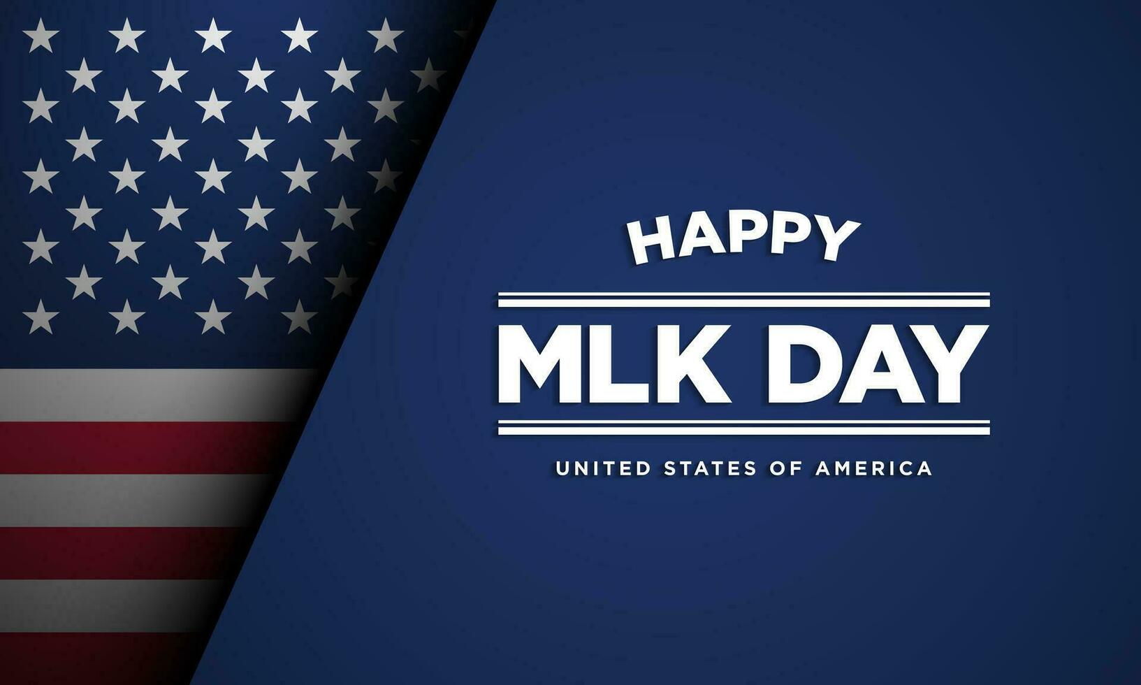 mlk dag achtergrond ontwerp met Amerikaans vlag. vector