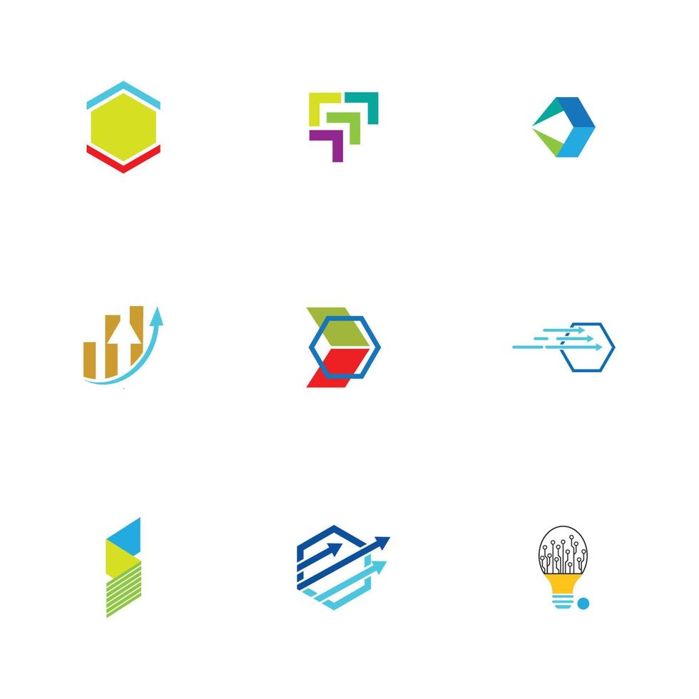 modern logo conceptontwerp voor fintech en digitale financiële technologieën vector