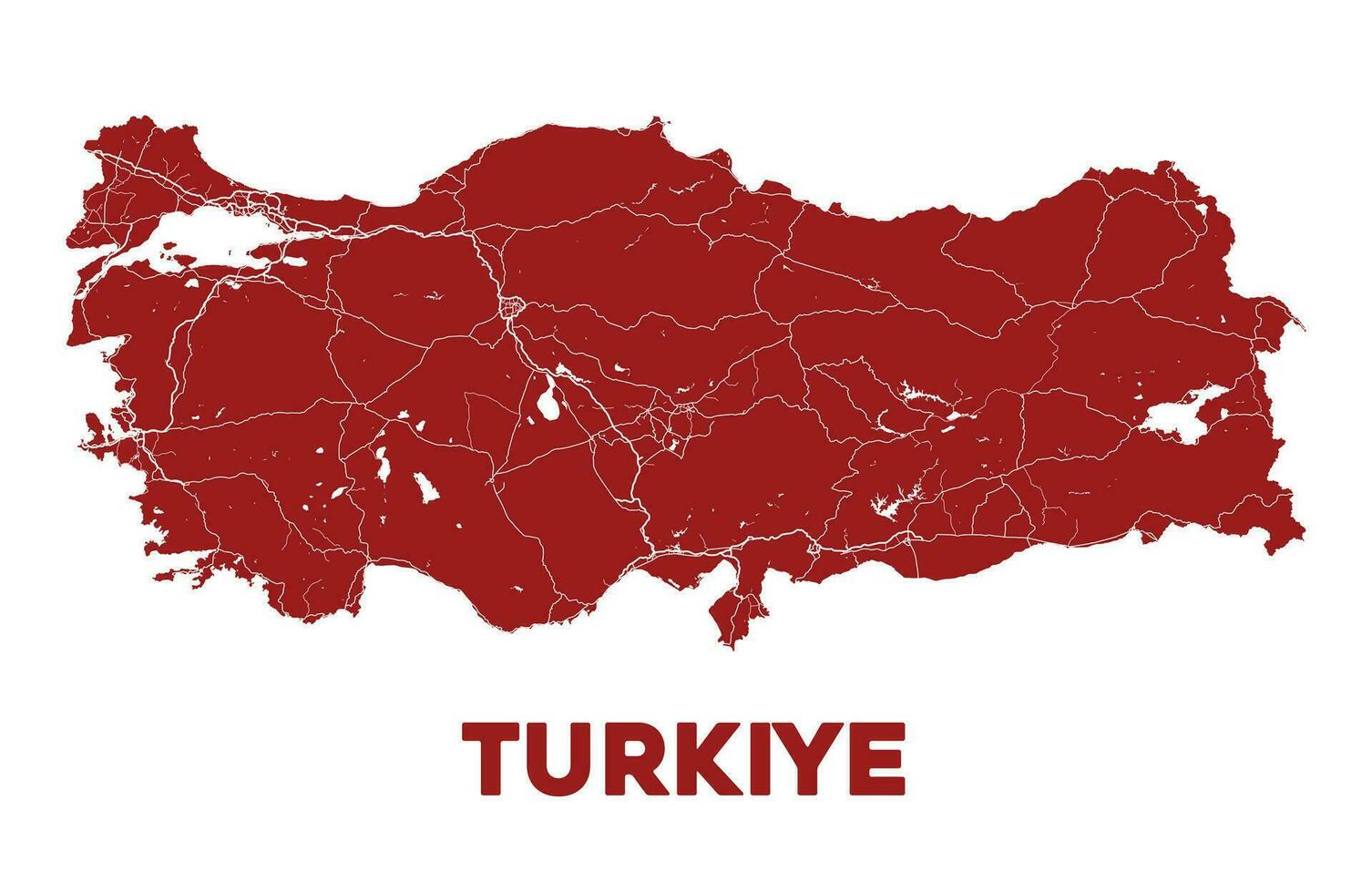 gedetailleerd turkiye kaart ontwerp vector