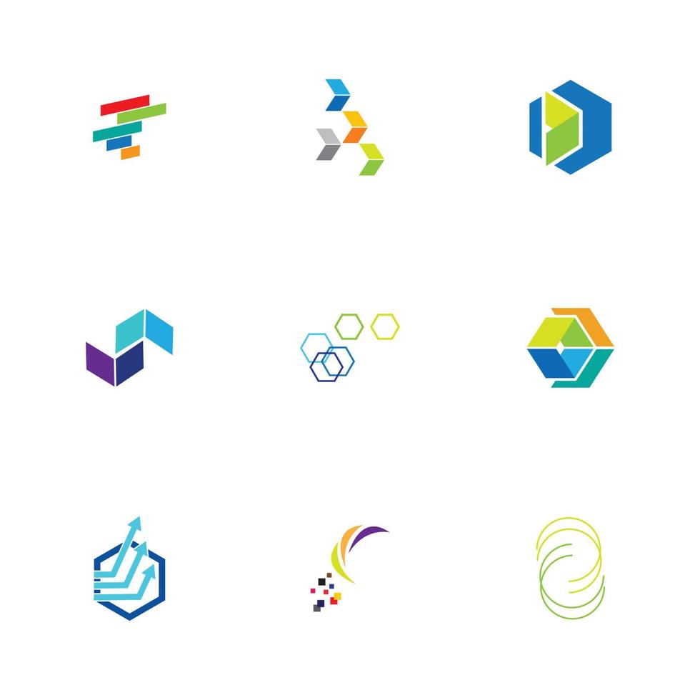 modern logo conceptontwerp voor fintech en digitale financiële technologieën vector