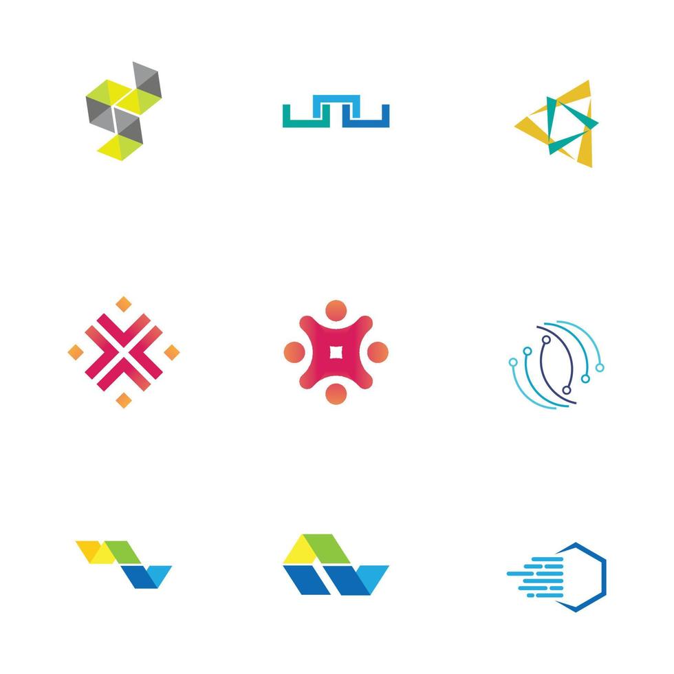 modern logo conceptontwerp voor fintech en digitale financiële technologieën vector