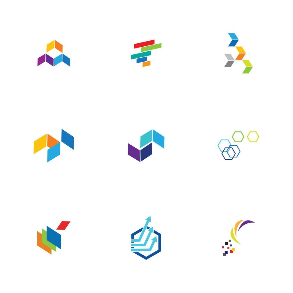 modern logo conceptontwerp voor fintech en digitale financiële technologieën vector