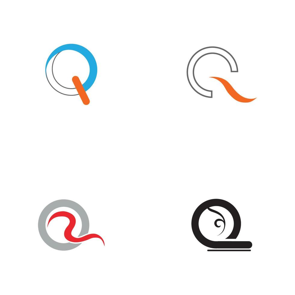 letter q zakelijk zakelijk abstract eenheid vector logo ontwerpsjabloon