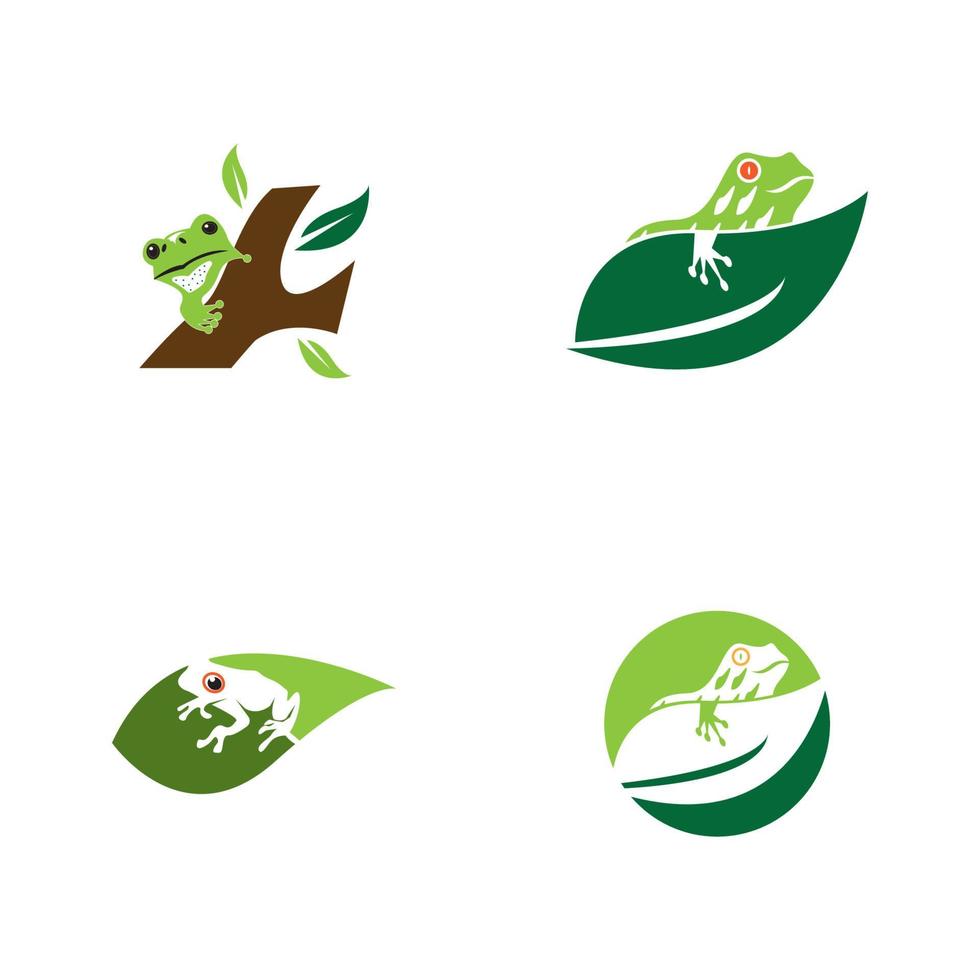 groene kikker pictogram en symbool vectorillustratie vector